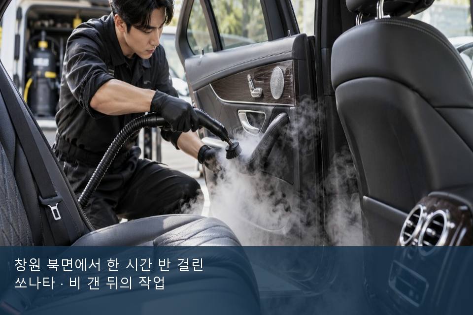 창원 북면에서 한 시간 반 걸린 쏘나타 · 비 갠 뒤의 작업
