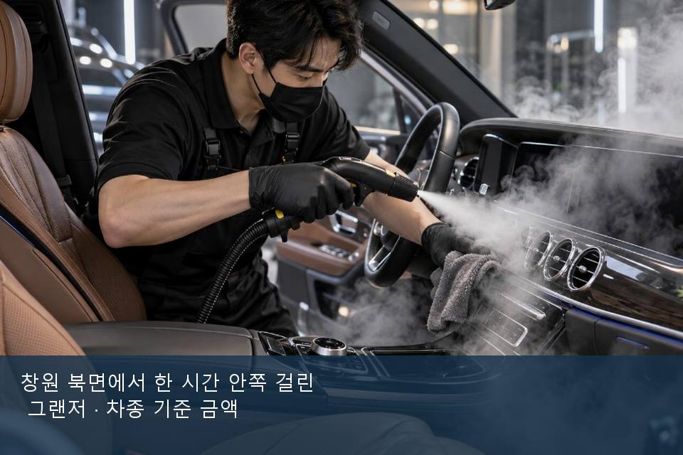 창원 북면에서 한 시간 안쪽 걸린 그랜저 · 차종 기준 금액